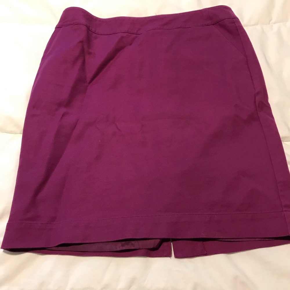 Deep purple pencil skirt